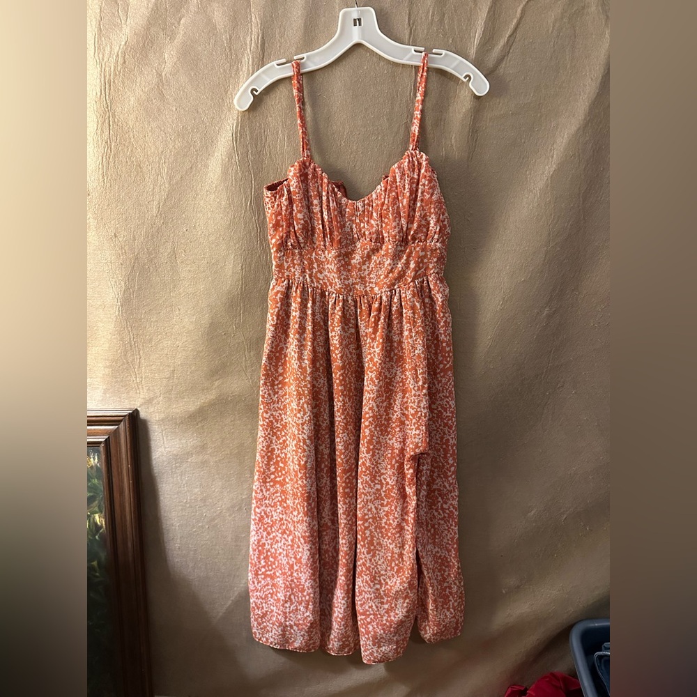 Women’s Abercrombie & Fitch dress orange floral small petite